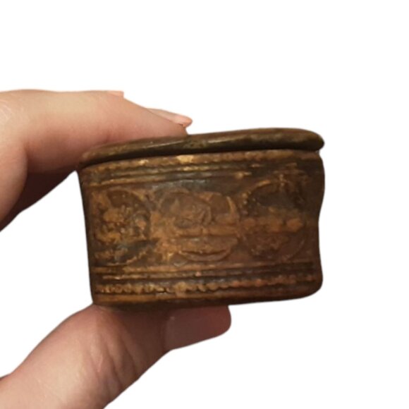 Antique Birch Bark Wooden Snuff Box. Sweden. 19th Century - Picture 6 of 10